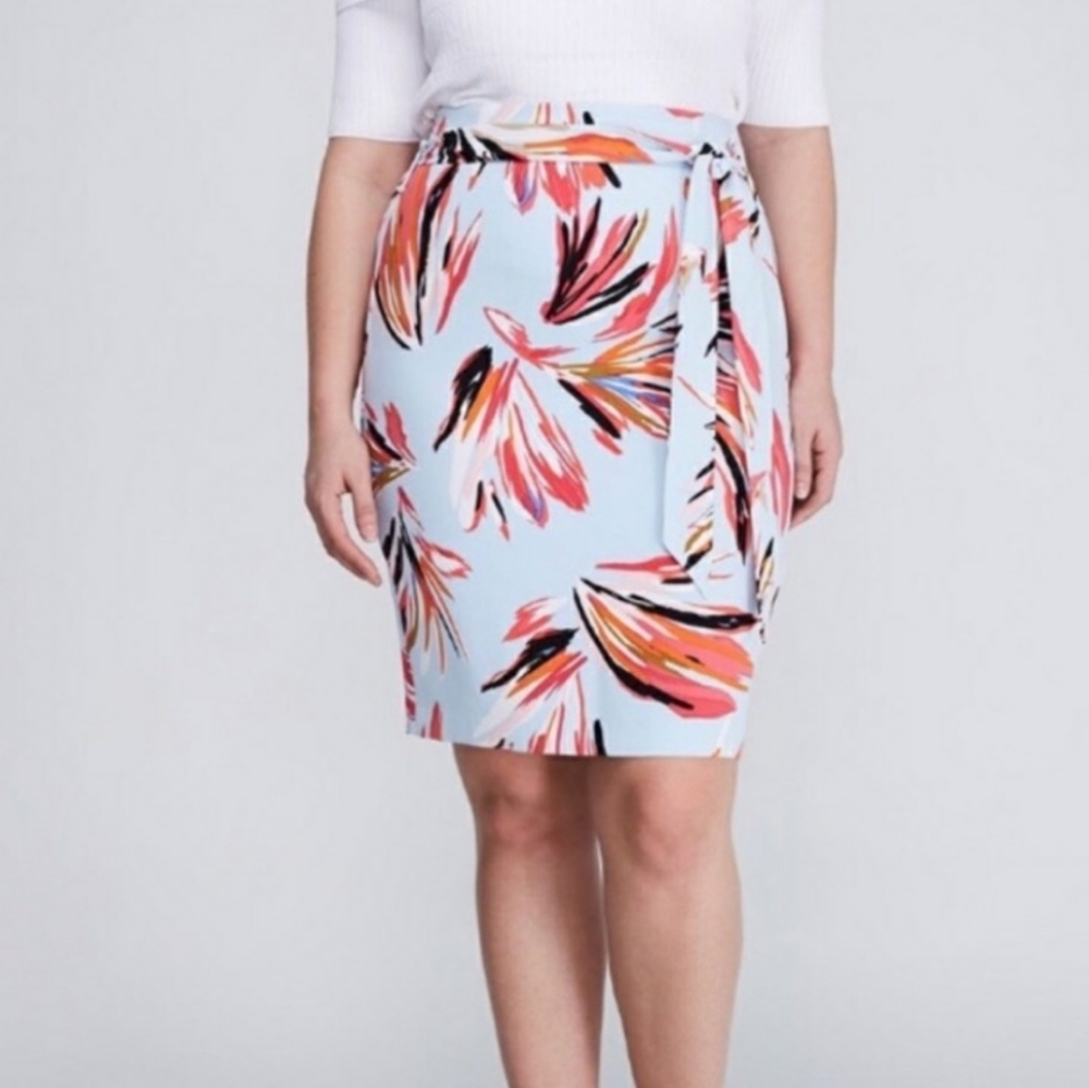 Lane Bryant Floral Midi Pencil Skirt
